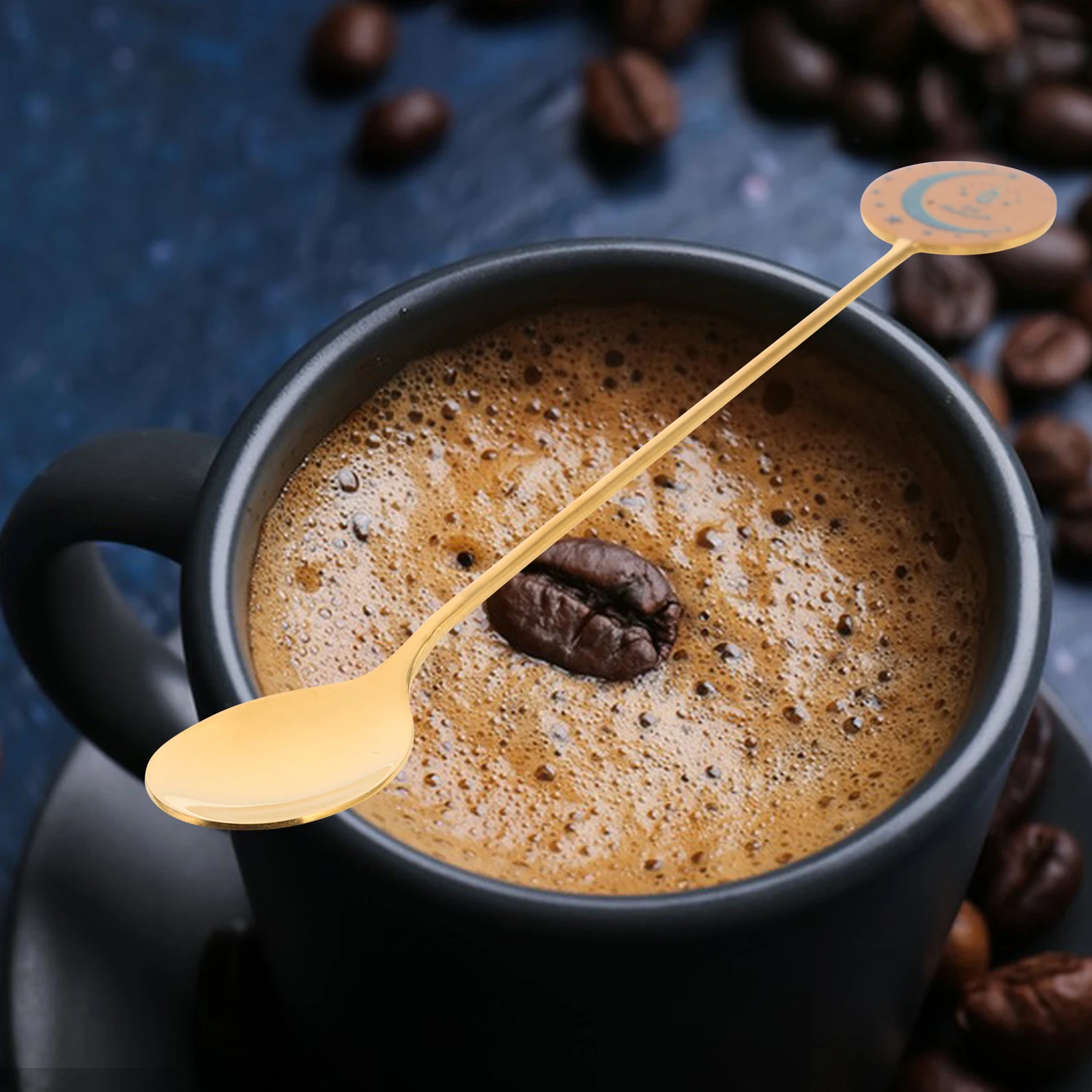 

4Pcs Stainless Steel Coffee Spoon Small Dessert Spoons Ideal Size for Stirring Tea Ice Cream Tasting Compact Kitchen Scoops