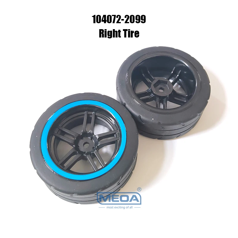 WLtoys 1/10 RC Car Original Spare Parts 104072-2098 Left Tire Group 104072-2099 Right Tire Components