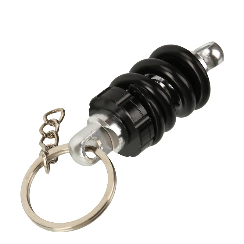 Durable Aluminum Alloy Shock Absorber Key Ring: Automotive Front Strut Pendant for Daily Use with Cars & Scooters