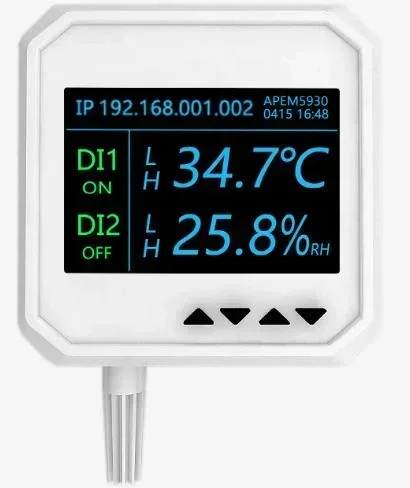 2025 tcp udp mqtt snmp modbus temperature humidity sensor for data center server room warehouse industiial environment