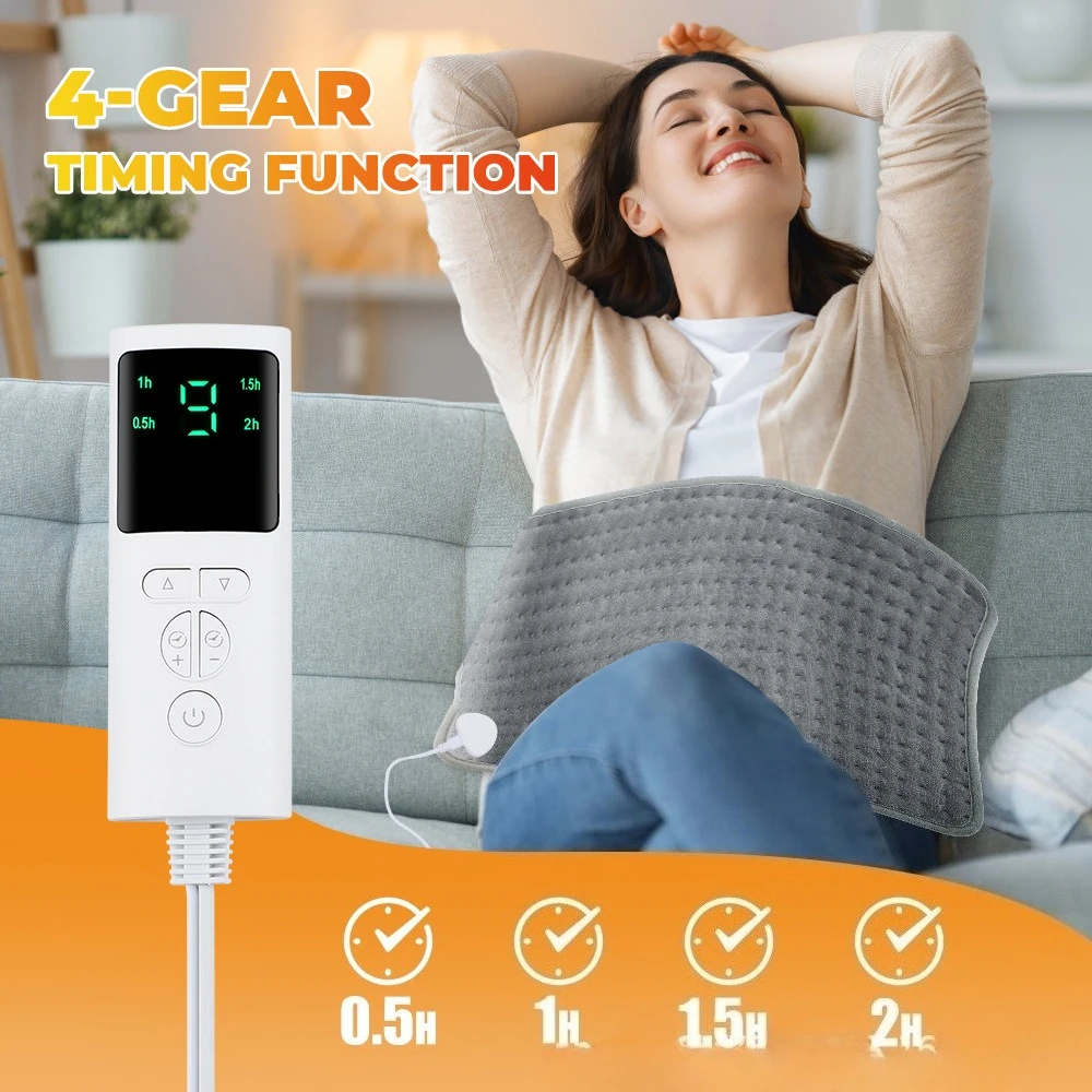 Heating Pad 9-Speed Temperature Adjustment 4-Level Timer Heat Pad Relieve Back Menstrual Pain Physiotherapy Electric Blanket