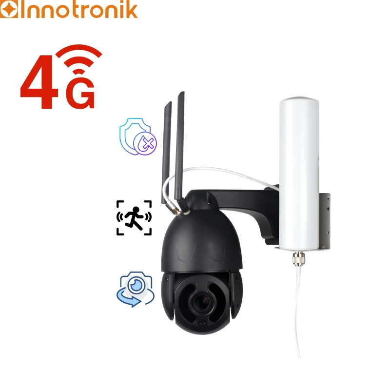

July003 5MP Outdoor PTZ Wireless IP Camera 30X Optical Zoom Speed Dome Auto Tracking Human Camera 4G Surveillance Security CCTV