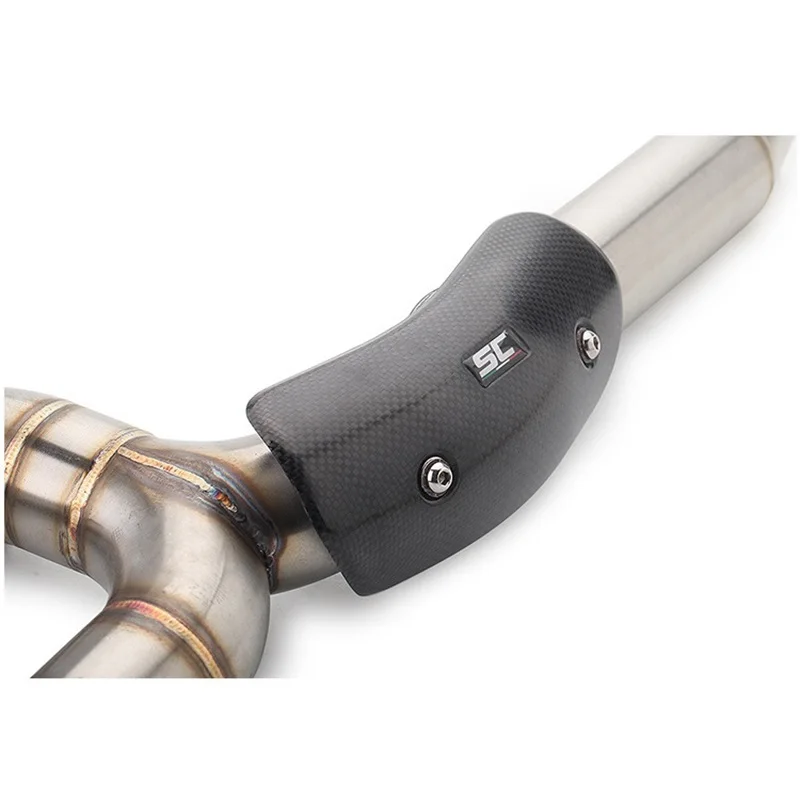 For Universal Motorcycle AR SC AK Exhaust Heat Shield Cover Muffler Link Pipe Protector Guard Anti-scalding Cover view 4