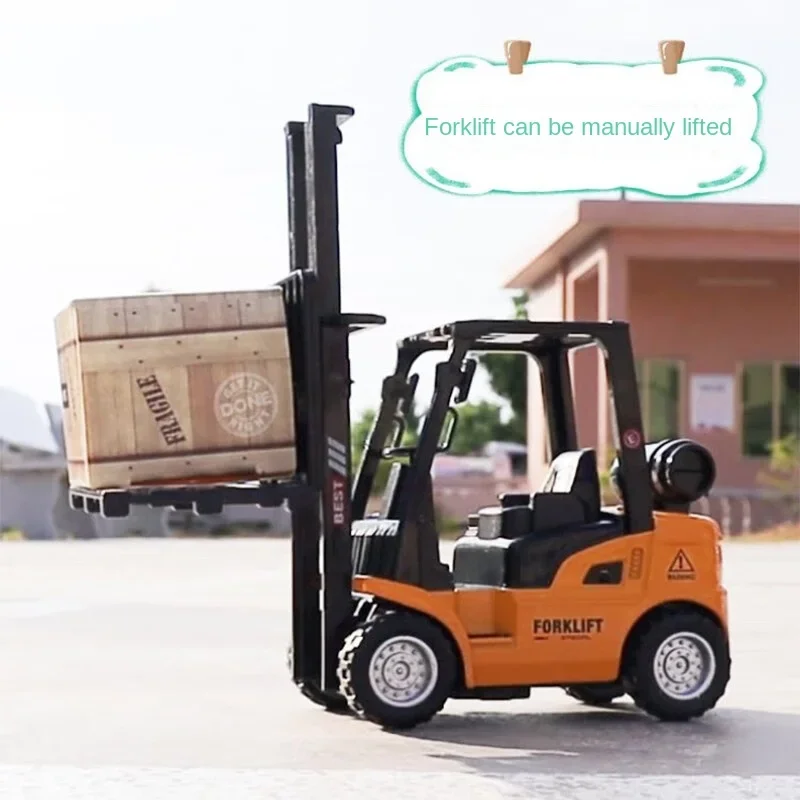 Metal Alloy Forklift Truck Alloy Engineering Pull Back Truck Toys Die-Cast Construction Toys Truck Vehicles Excavator