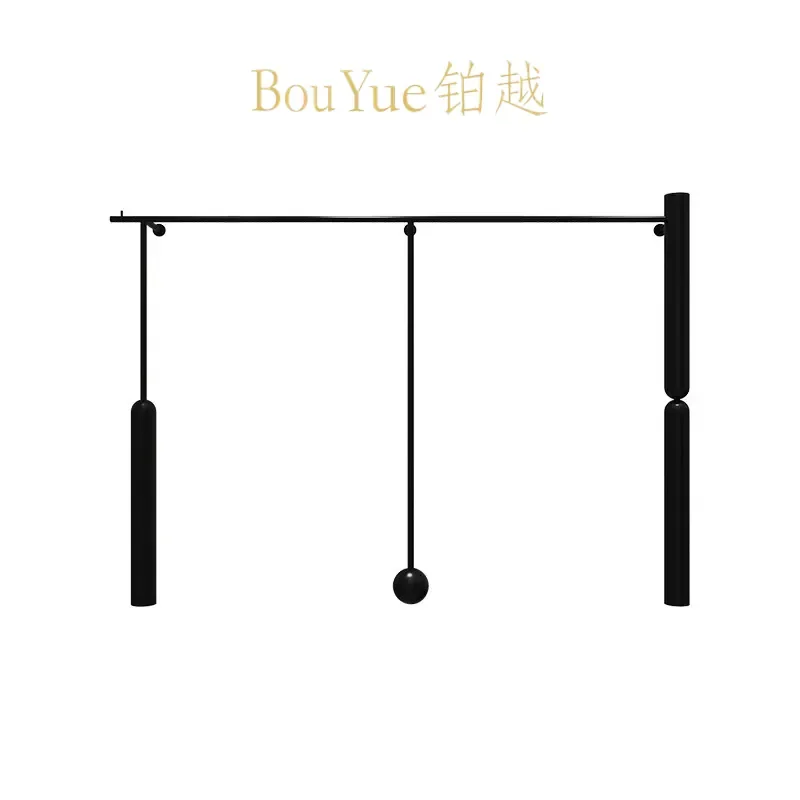 for Clothing Store Wrought Iron Black Paint Display Rack Women's Wall Hanger Live Stream Shelf Floor Stand