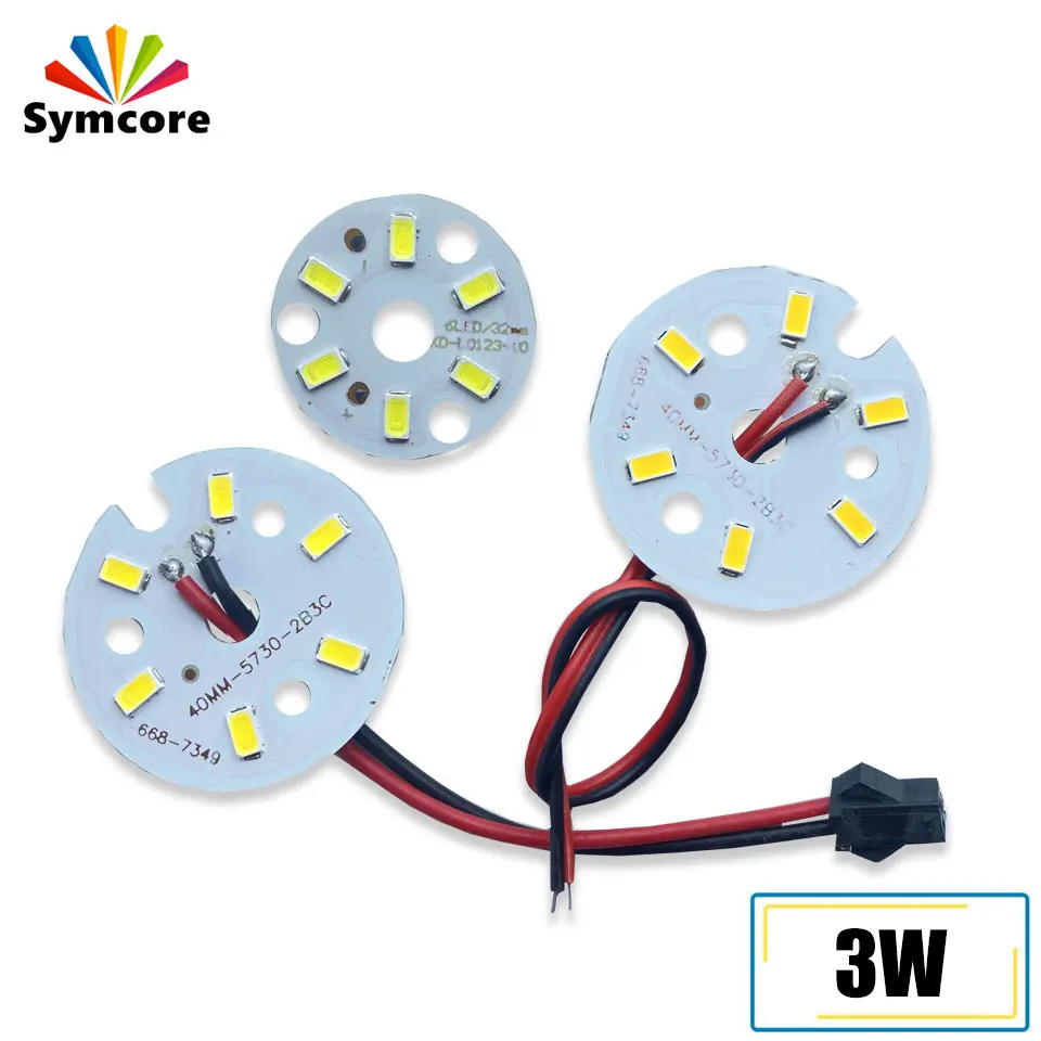 3W 23mm 32mm 40mm 44mm Super Bright Light Beads LED Emitting Diode SMD5730 Lamp Panel LED Board White Warm White Bulb Chip