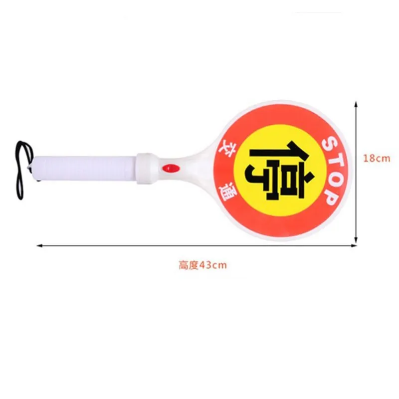 Twee-weg Handheld LED Traffic Sign Stop Licht Lamp Auto Indicator Waarschuwing Baton Zaklamp