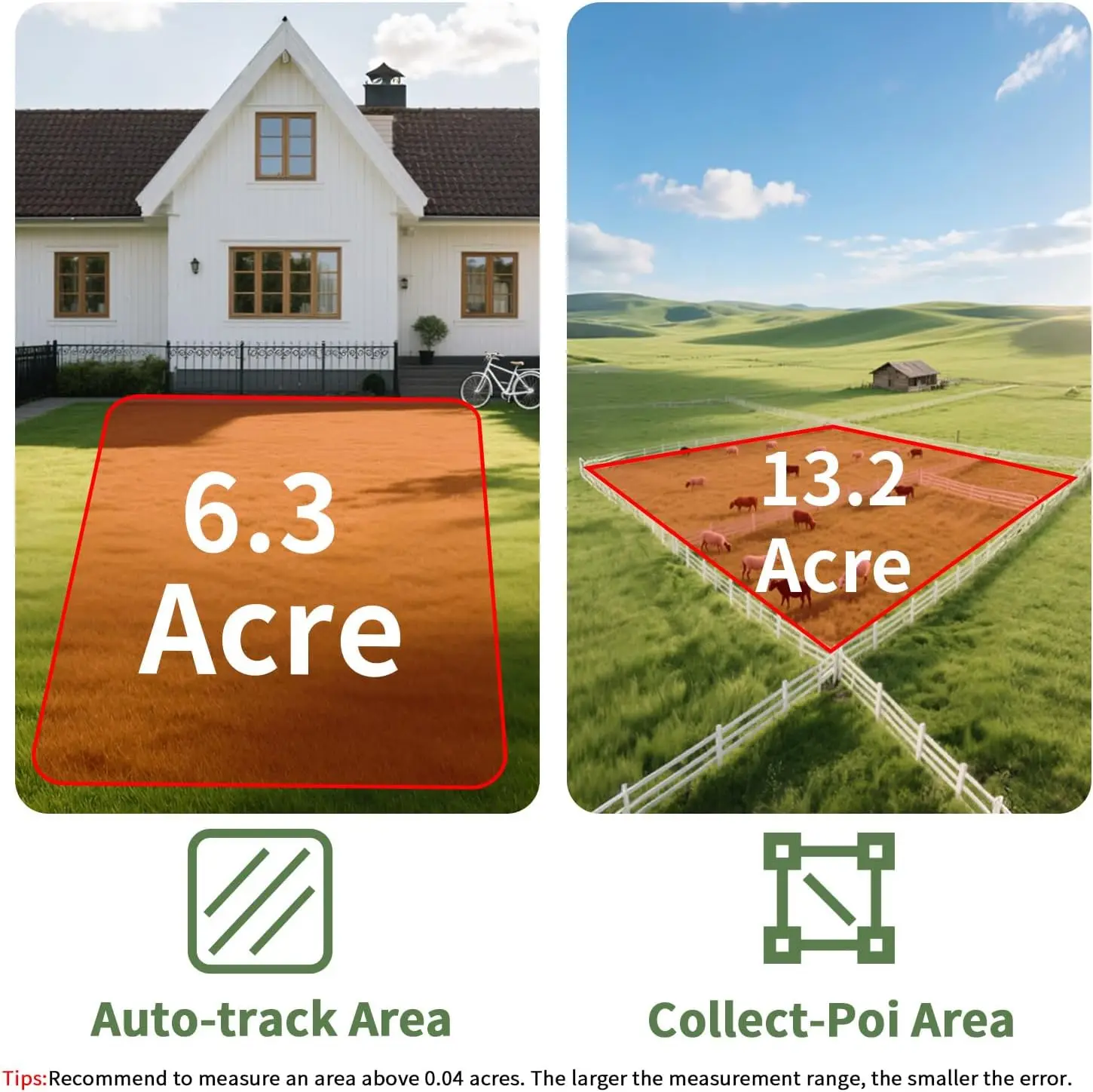 ZL190PLUS Land Surveying Equipment, Handheld GPS for Surveying with 3.2 Inch Color Screen, Multi-GNSS Support, 7 Measuring Model