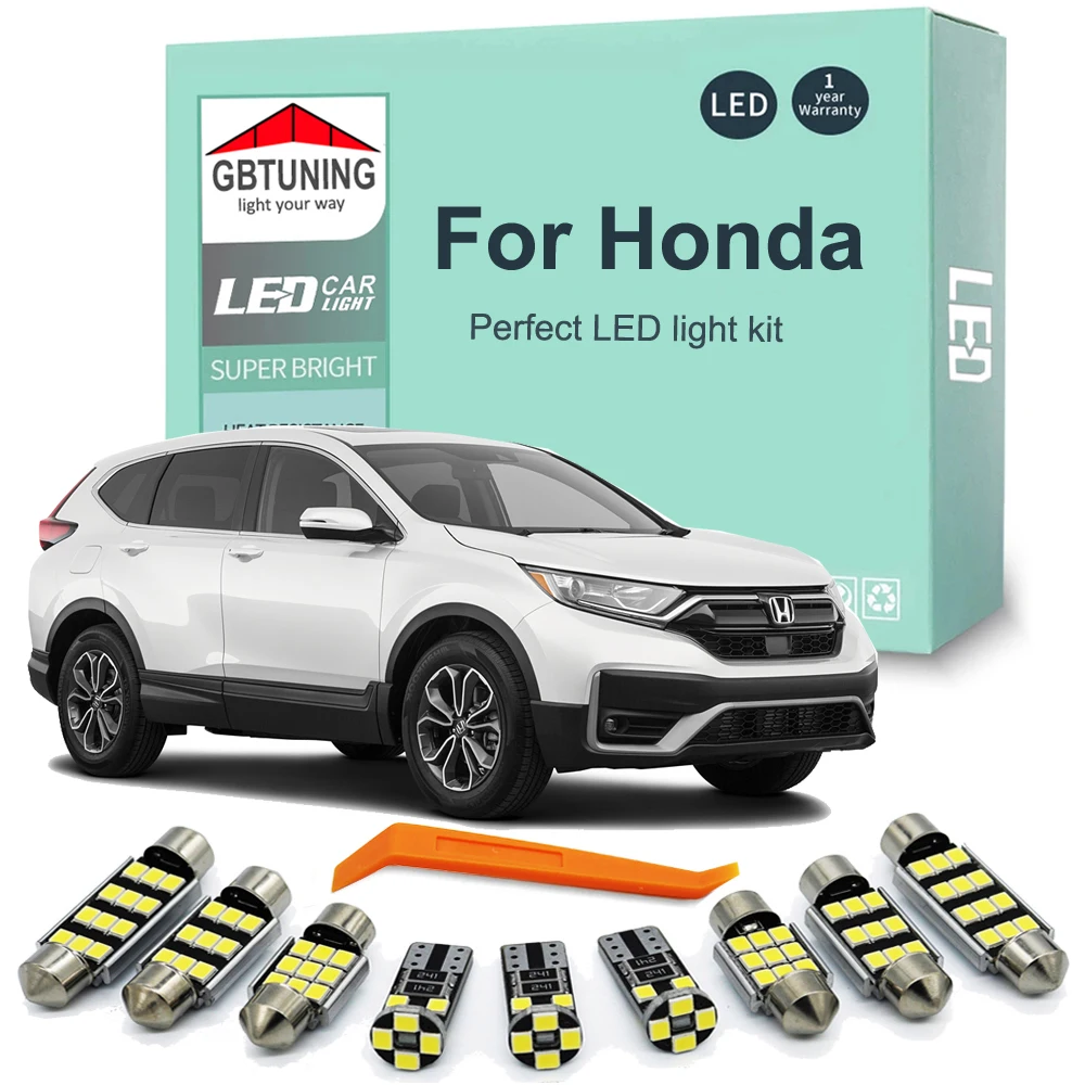 Canbus No Error Car LED Interior Dome Map Reading Light Bulb Kit For Honda Civic CR-V CRV Accord Fit Jazz 1996- 2020 2021 2022