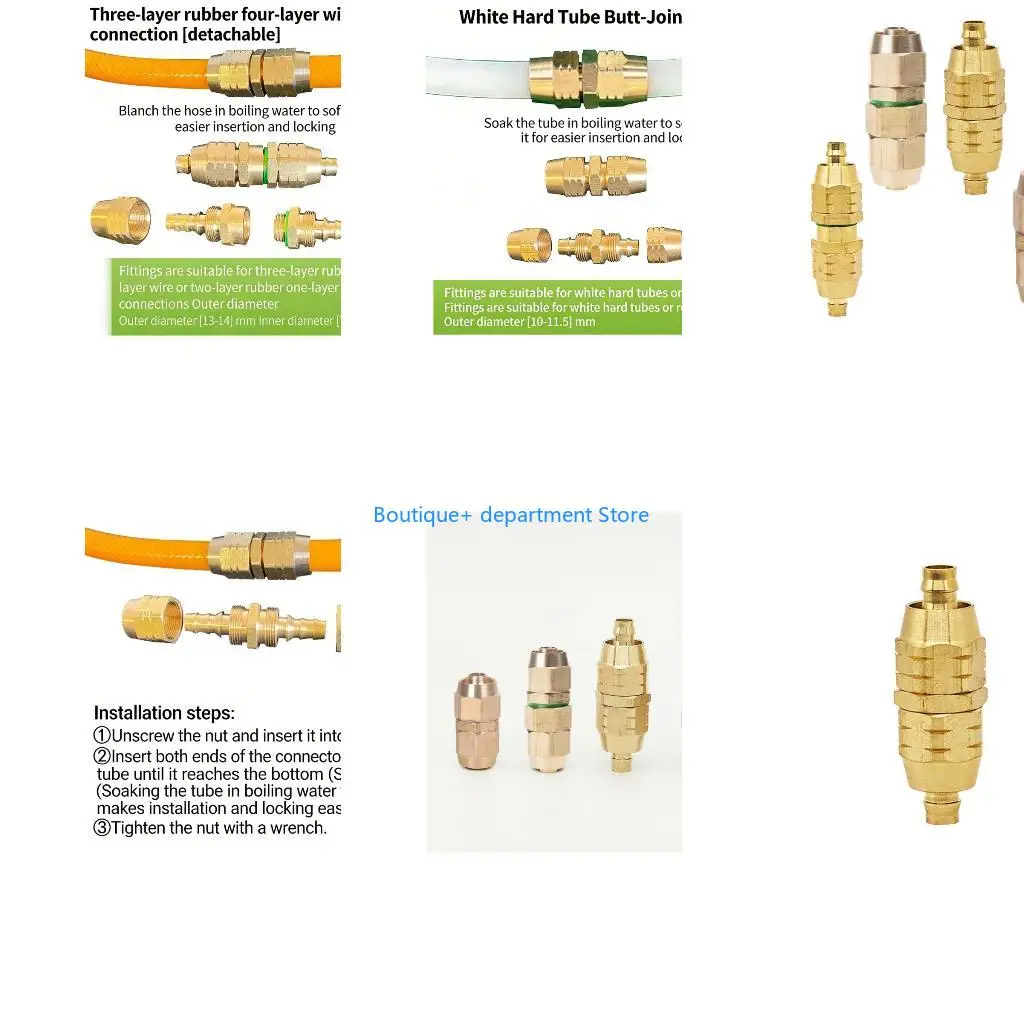 E1PD Copper Irrigation Tube Adapter for Extending Fixing Farm Watering Systems