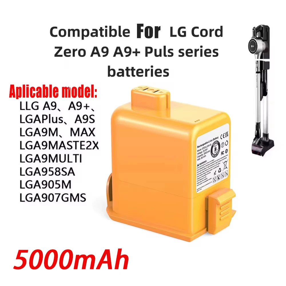 25.2V EAC63382204 Lithium Ion Battery For LG Cordzero A9 Cordless Vacuum A9+ A9Plus A9M A9MASTER2X A9MULT12X A9PETNBED A9MULTI