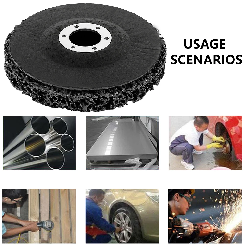 5Pcs Stripping Wheel Black Strip Discs Abrasive Quick Abrasive Strip Disc for Clean & Remove Paint Coating Rust and Oxidation