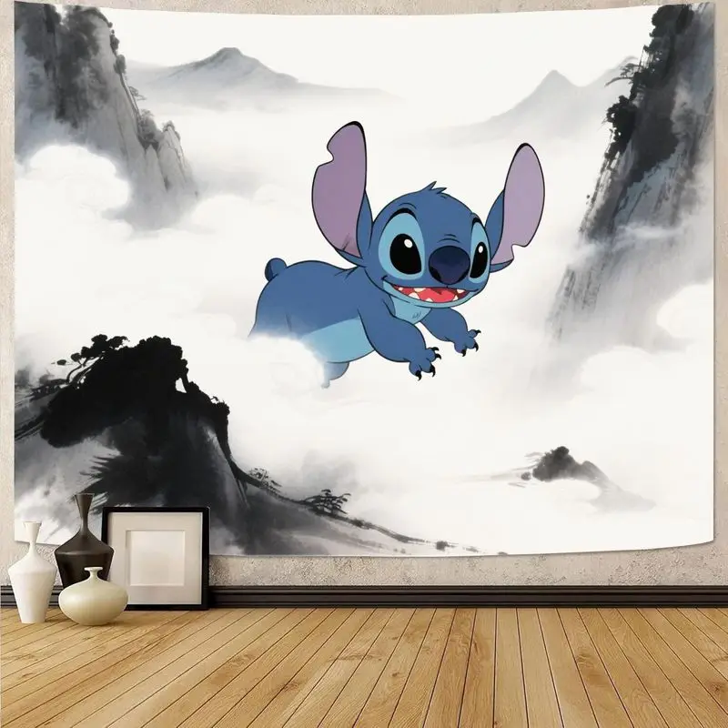 

1PC Disney Stitch Blue Kawaii Wall Tapestry, Charming Bedroom Living Room Decor, Perfect Gift for Animation Lovers