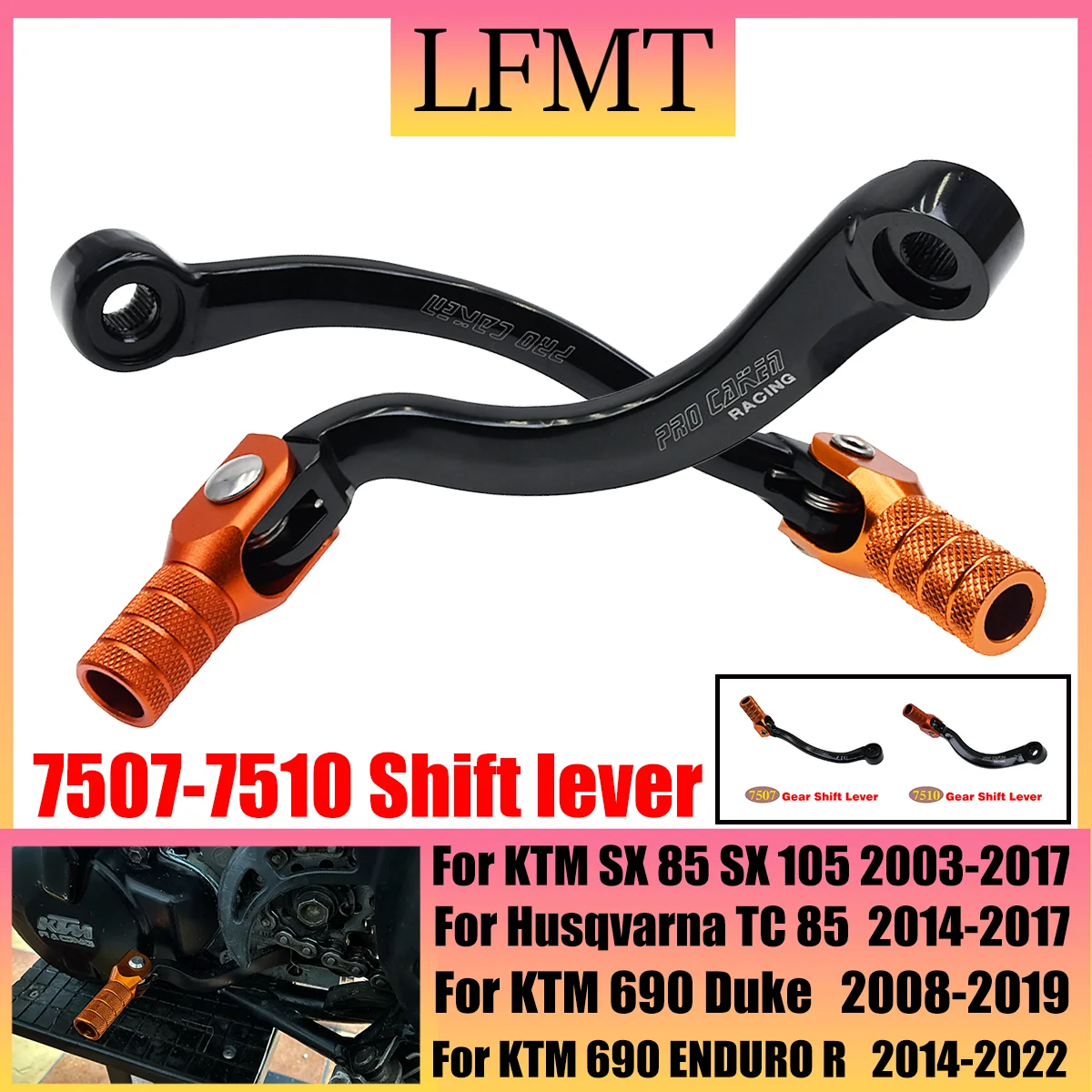 

LFMT Motorcycle CNC aluminum alloy shift lever shift lever For KTM SX SX-F EXC EXC-F XC XC-F XCF-W XC-W TPI TC TE MC 85 105 125