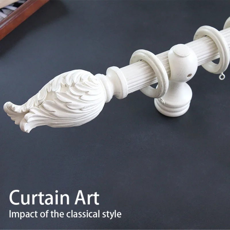 

European luxury curtain rod Roman rod American country pastoral luxury living room curtain rod