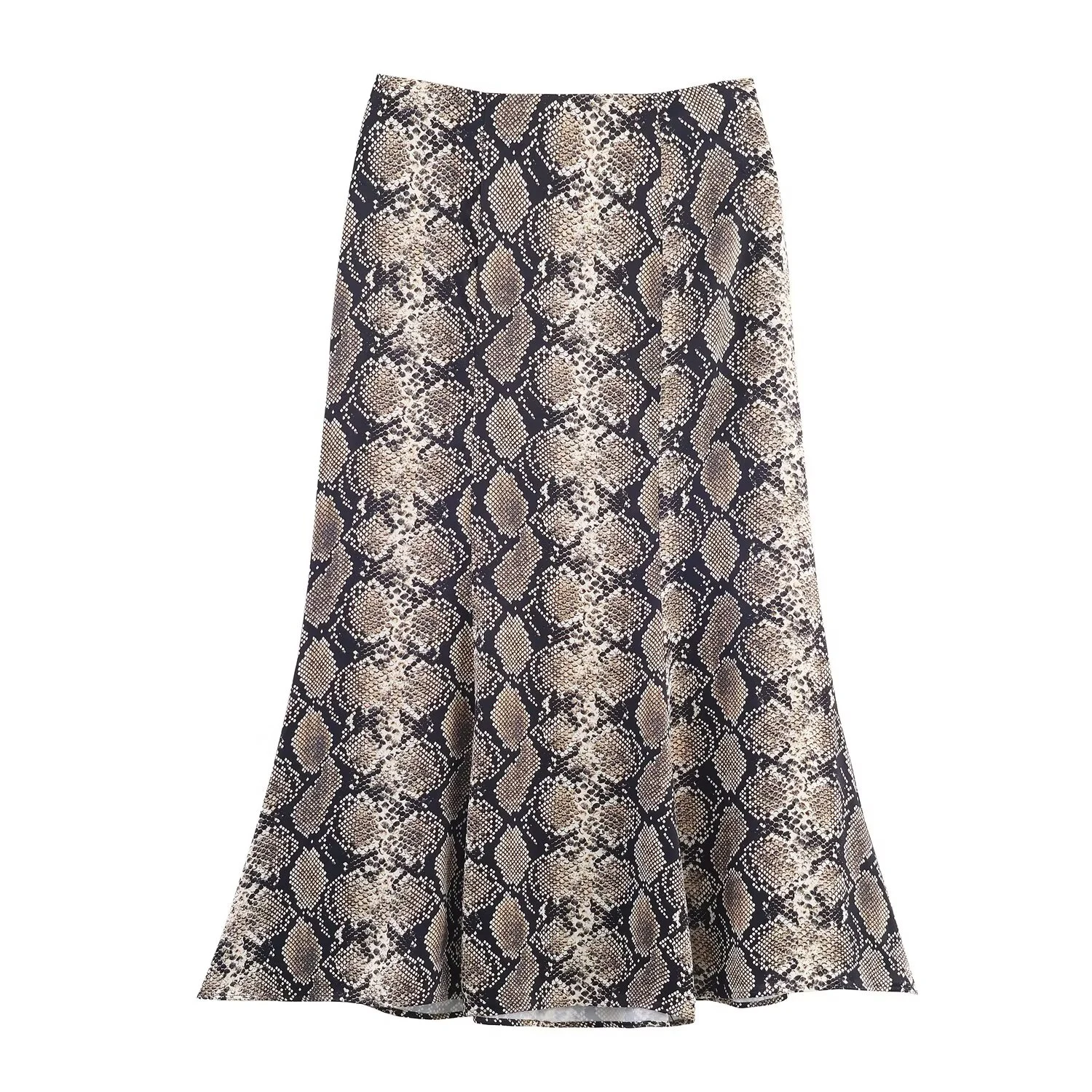 European and American style 2025 autumn new women's leopard print silk mesh skirt with wrapped buttocks