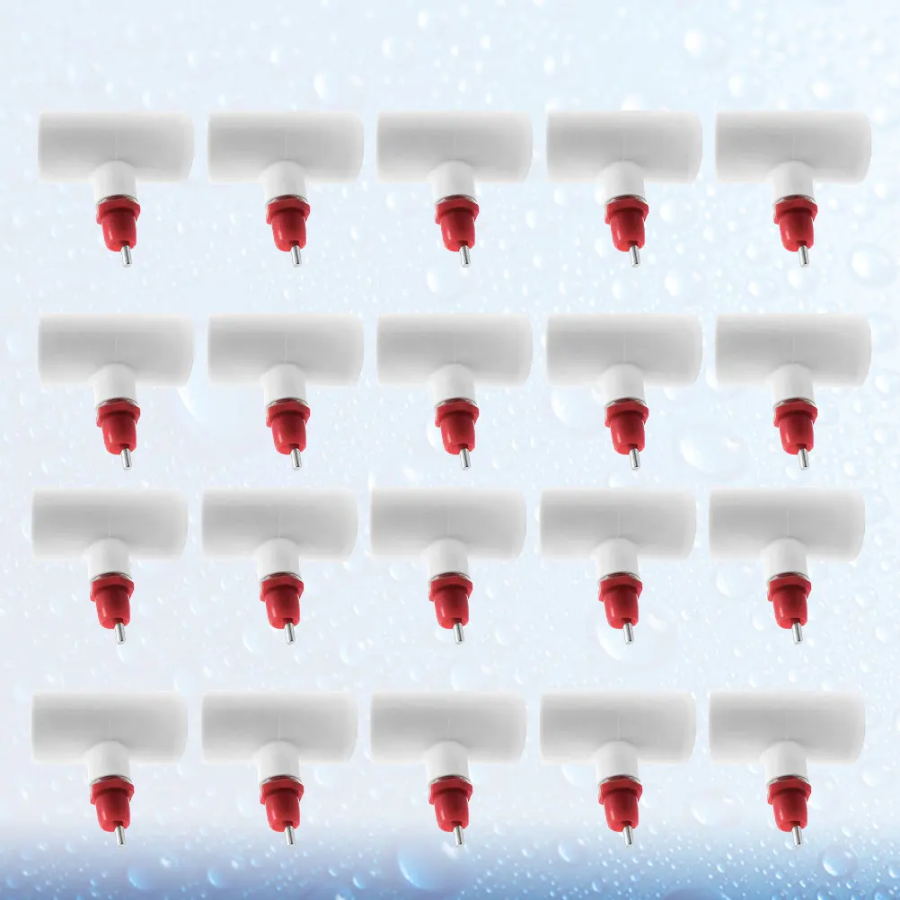 

20 Pcs Automatic Drinking Fountain Watering Nipple Chicken Waterer Feeder Autodrinker Accessories