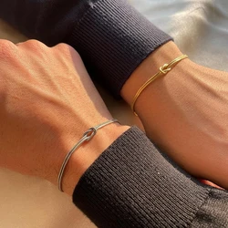 New 14k Gold Plated Lovers Bracelet Jewelry Heart Knot Exquisite Snake Chain Women Adjustable Infinite Pleasantly Surprised Gift