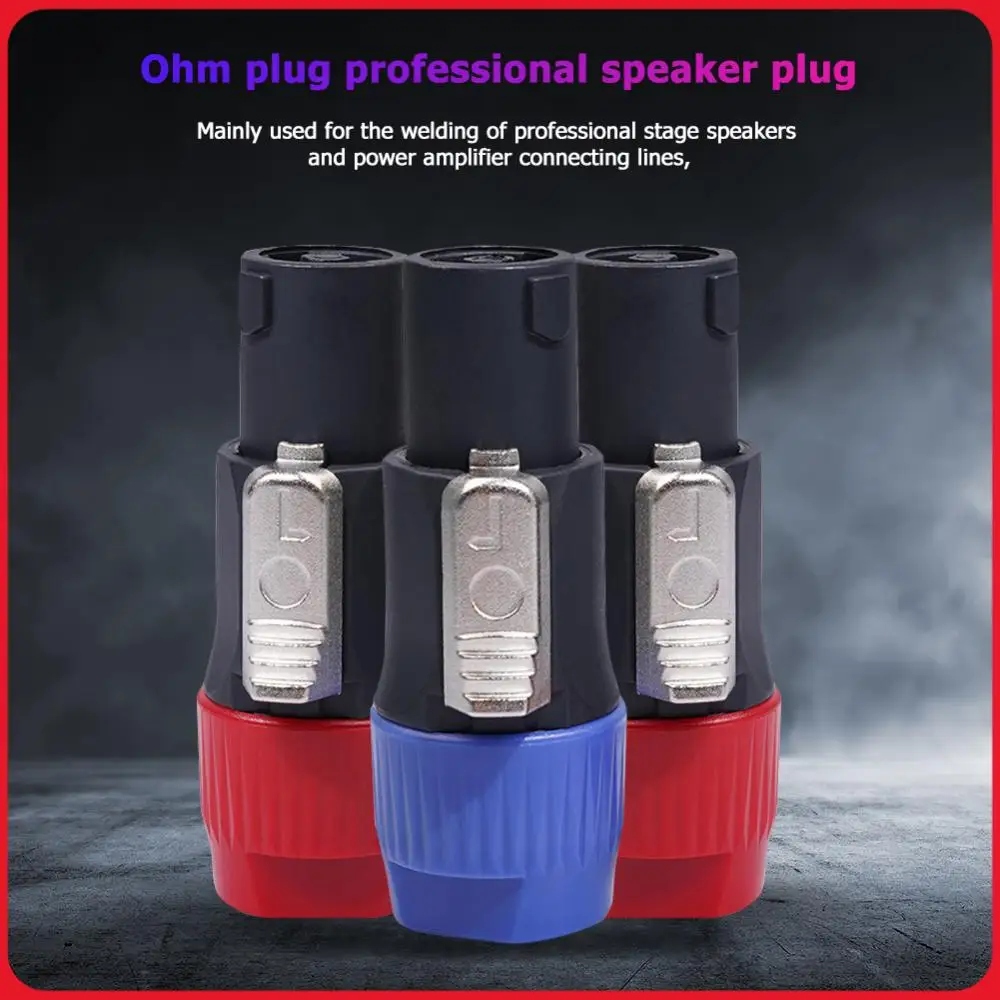 10-conectores-de-Audio-speakon-nl4fc-de-4-polos-e-4-pinos-macho-para-cabo-de-Audio