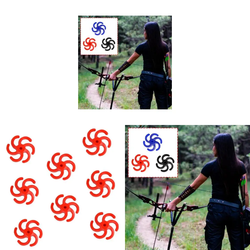 Q39E 8Pieces Rubber Bows String Dampeners Bowstring Silencers Set for Hunting Bows
