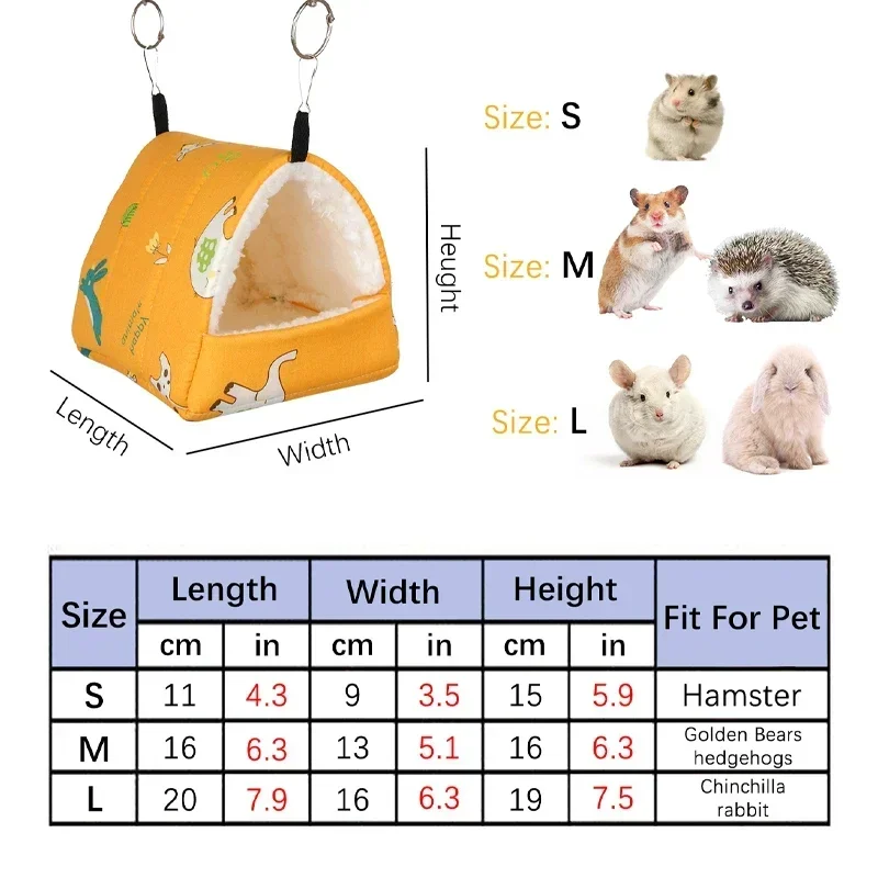 1pc Cute Print Bird BedHammock Winter Warm Nests Pet Bird Parrot House Hanging Cave Cage Tent Portable Pet Supplies NEW