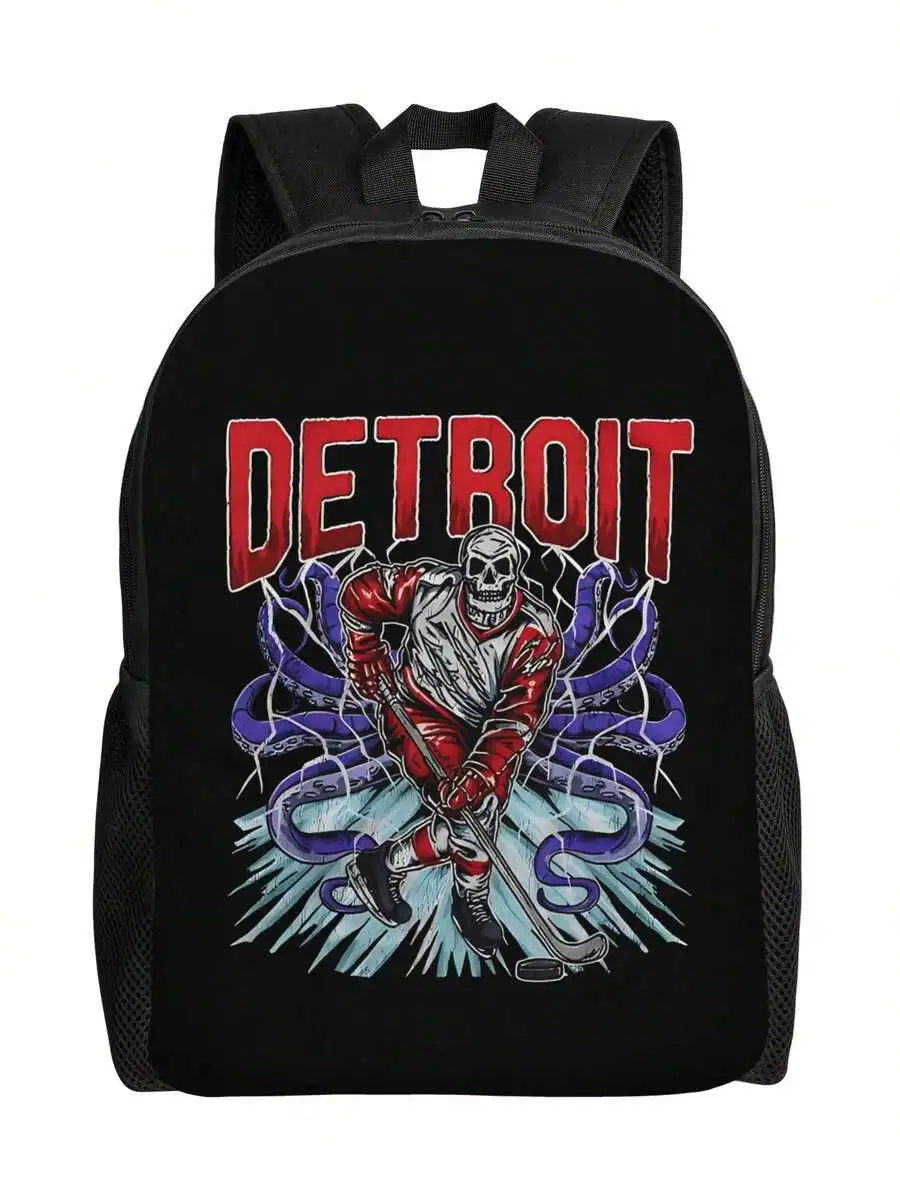 

Detroit Hockey Graphic Custom Fashion Backpack For Adults Casual School College Bag
