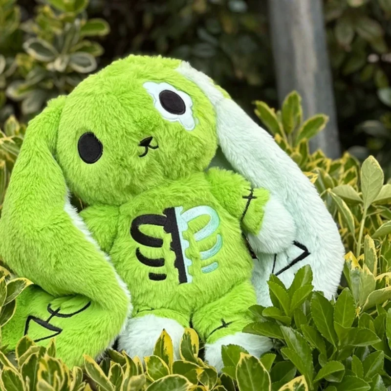 Scolicosis Bunny Plushie Dreadfuls Original Curved Spine Green Soft Stuffed Animal Comfort Companion Soothing Gift For Adult