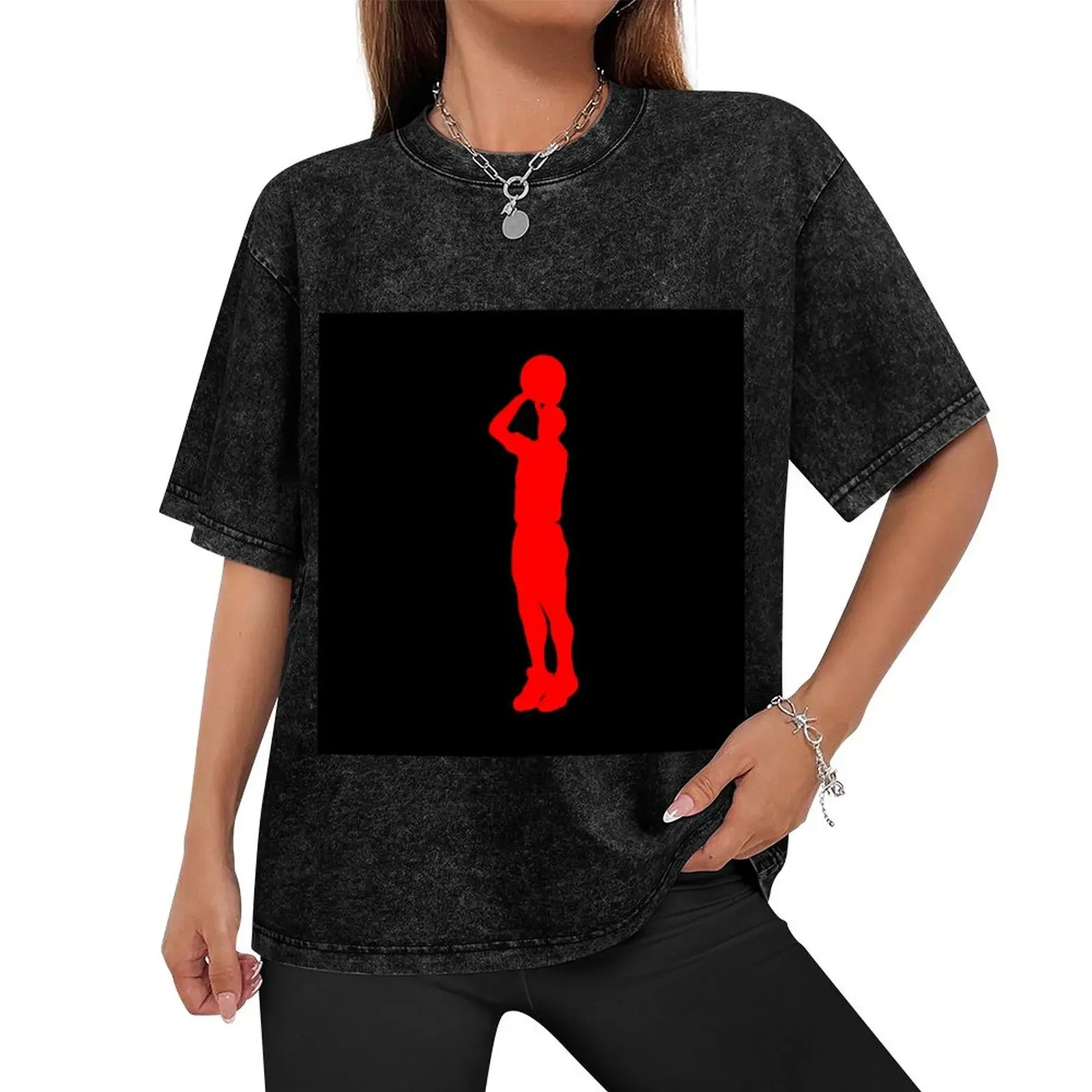 M4N Red Jumper T-Shirt baggy shirts oversized t shirt black t shirts for men