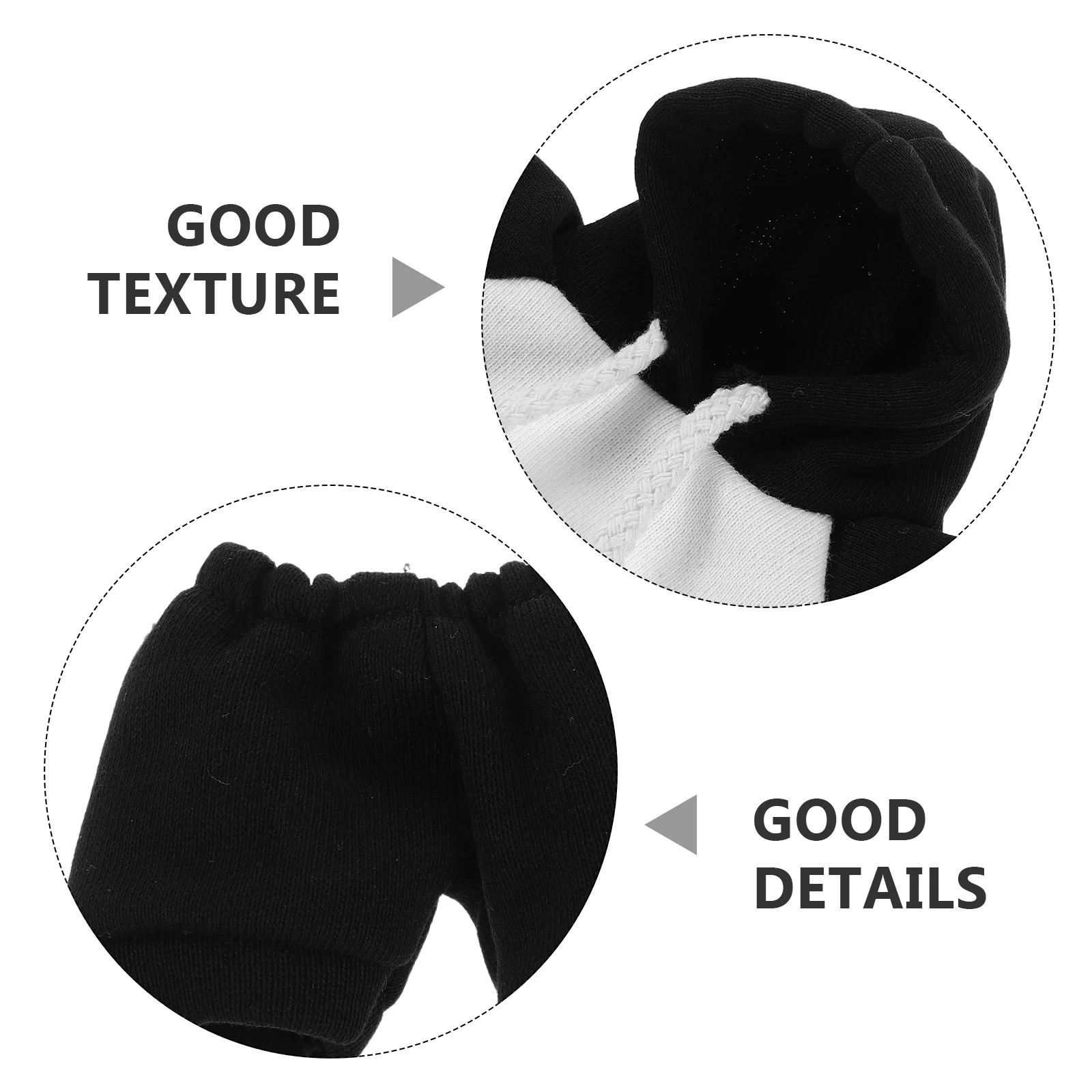 1 Set di vestiti per animali di peluche Felpa con cappuccio Pantaloni sportivi Set casual per 17-23 cm Mini vestiti per orsi Playhouse Dress Up Accessori