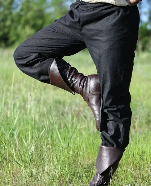 Vintage Mittelalterliche Ritter-Piratenstiefel Unisex Schnürstiefel für Renaissance Gothic Steampunk Cosplay Halloween-Party-Kostüm – Detail 4