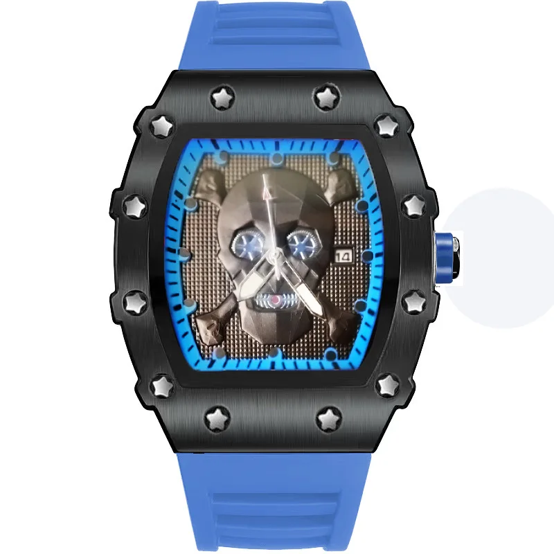 Top New Fashion Men Luxury Watches For Mens Skull Silicone Jelly Casual Quartz Watch Gifts Relogio Masculino Male Wristwatches