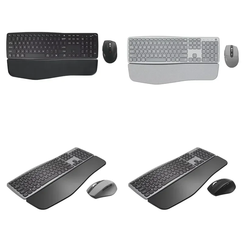 Ergonomic Computer Keyboard Mouse Set Wireless Computer Keyboard And Mouse With Wrist Rest For Laptop PC