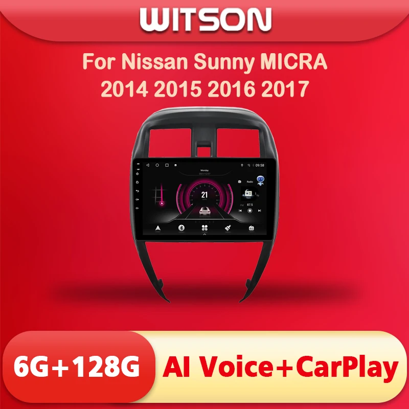 

WITSON 9 inch Android 11 AI VOICE 1 Din in Dash Car radio For NISSAN SUNNY 2015 Car auto stereo navigation