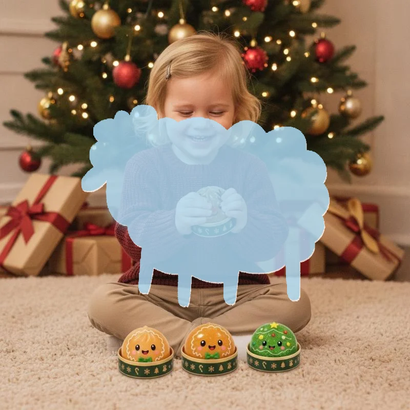 Christmas Themed Stress Relief Toys  Snowman Elk Santa Dumpling Design Fun Fidget Toy for Adults Relax
