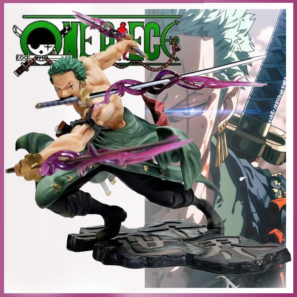 Anime One Piece Luffy Figur Roronoa Zoro Dreiklingen-Sa-Maximum Manga Anime Statue PVC Action Sammlermodell Spielzeug Geschenke