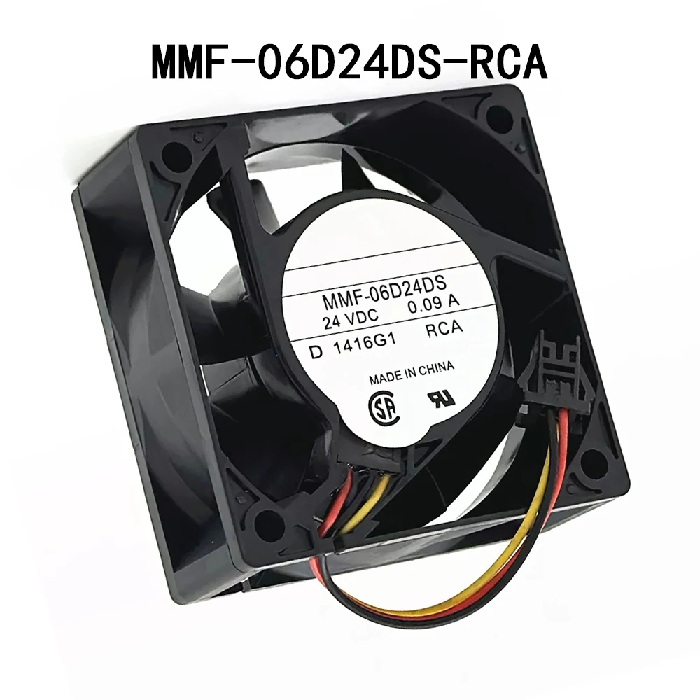 مشعاع الخزانة MMF-06D24DS-RCA 24VDC 0.09A 60*60*25 مللي متر مروحة الخادم الصناعي