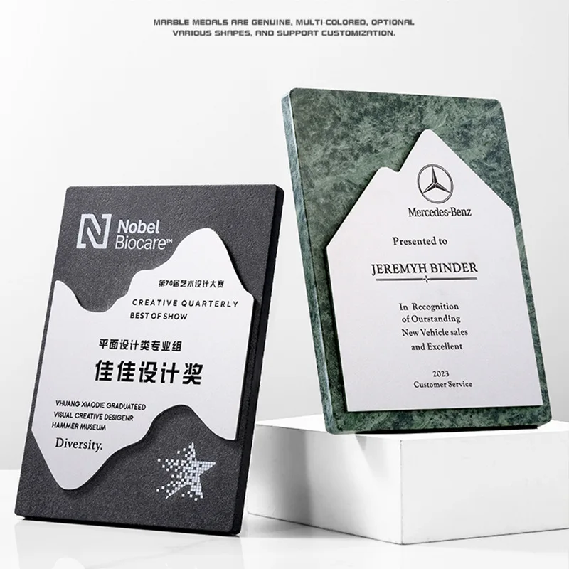 Medal Making Design Creative Marble Retirement Memorial Awards Honor Plaque Authorization Medal
