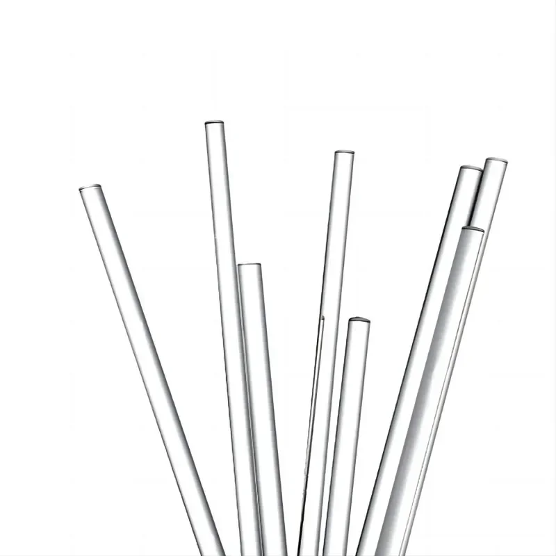 10pcs Lab Borosilicate Glass Stirring Rods Solid Round Head Transparent Stirrer High-Temperature Resistant