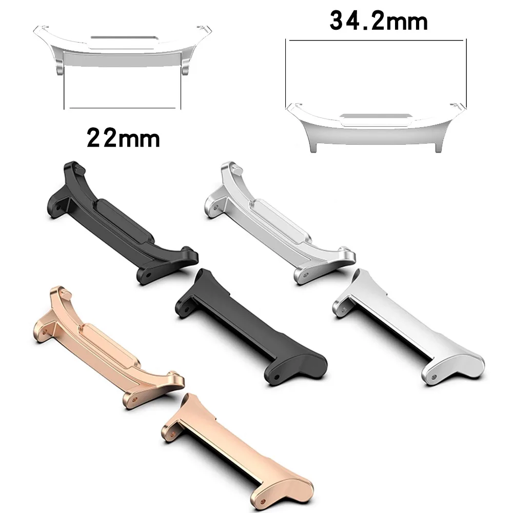 WatchBand 20mm 22mm Metal Connector Stainless Steel Watch Connector Adapter for samsung Watch 8/8 classic 44mm 46mm 40mm Strap