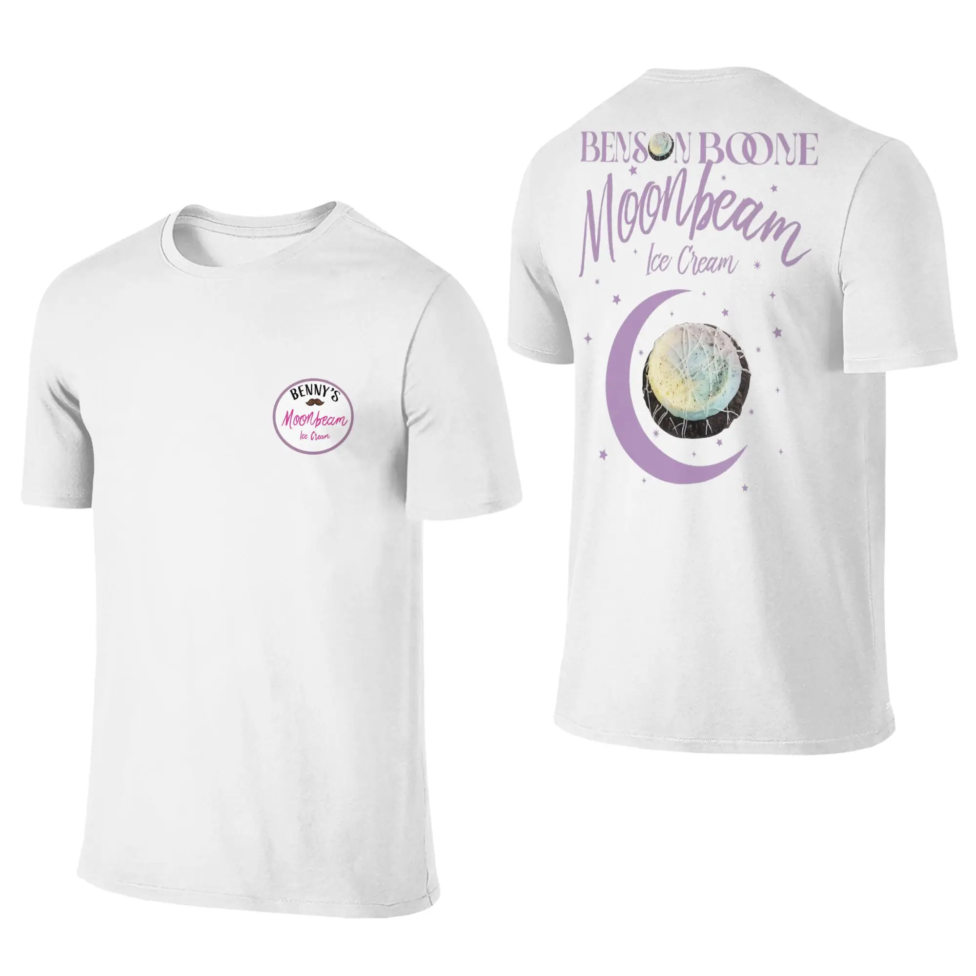 

Summer Men Women Benson Boone Moonbeam Ice Cream concert tour T Shirts Merch Pure Cotton Tops T-shirt Casual Tees