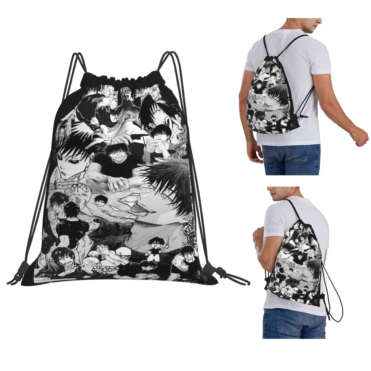 Tokyo Revengers Toji Fushiguro Backpacks Casual Drawstring Bags Sundries Bag Book Bags for Travel School