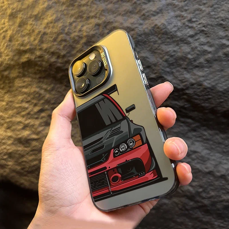 JDM Sports Cars Male Men Matte Hard Back Phone Case For iPhone 11 12 13 14 15 Pro Max XS X XR 7 8 Plus SE 2022 Shockproof Cover