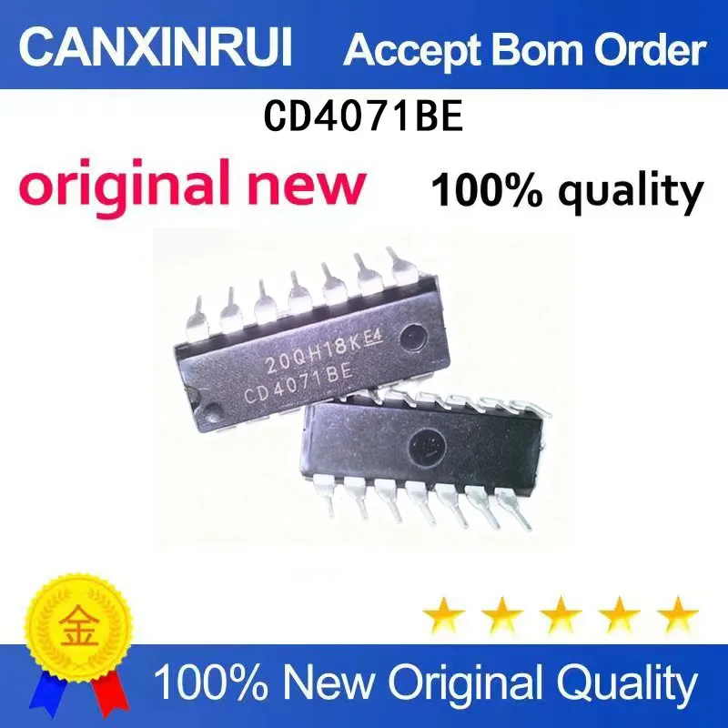 (5-100 Pieces) CD4071BE CD4071 plug-in logic chip directly inserted into DIP-14 integrated block IC, brand new