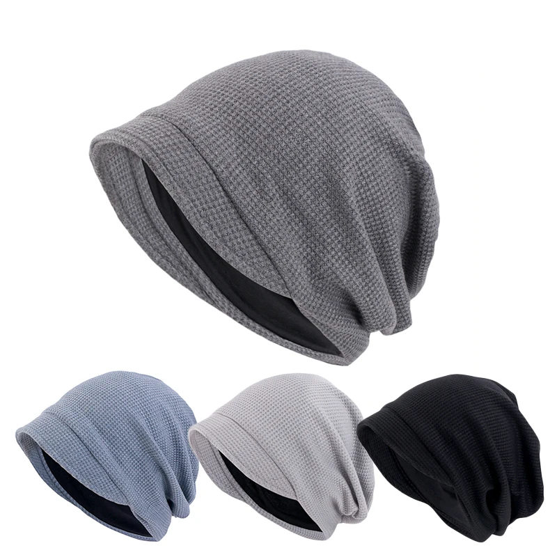 Autumn Winter Soft Knitted Hat Women Beret Warm Slouchy Hat With Wide Short Brim Cap Beanies Skullies Outdoor Windproof Bonnet