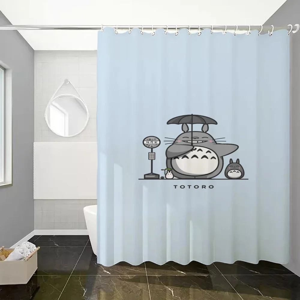 My Neighbor Totoro Shower Curtain for Bathroom Accessories Waterproof Fabric Bathroom Curtains for Houses Rooms Bath Bedrooms