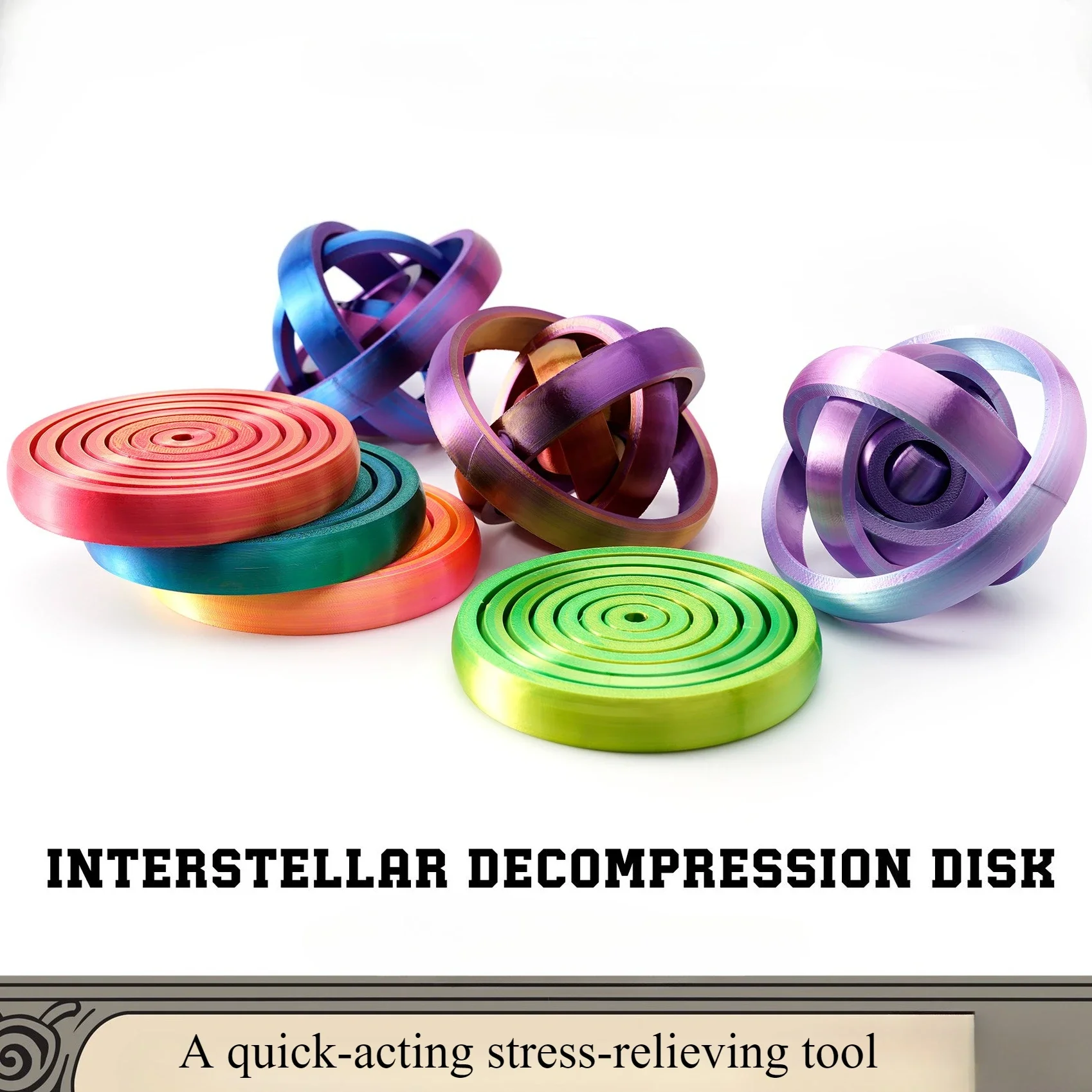 

Тенденции 2025 года! 3D Interstellar Fidget Gyro - Спиральная многоугольная звезда | Креативная игрушка для снятия стресса, спиннер на кончиках пальцев