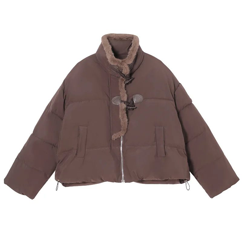 سميكة الدافئة الربط الصوف أسفل ملابس قطنية النساء الشتاء سترة معطف جديد الكورية قصيرة القطن وسادة مبطنة ملابس خارجية الإناث #6