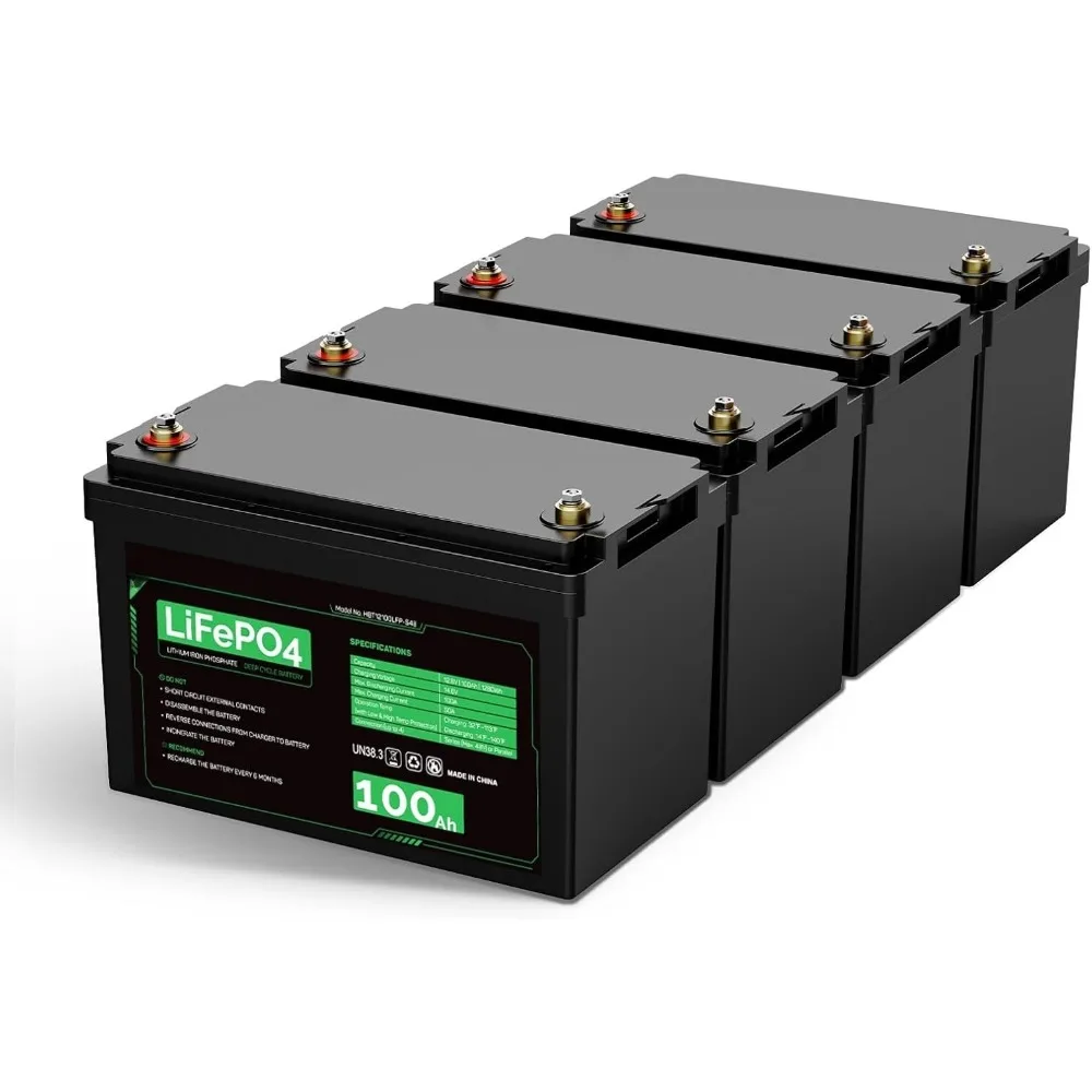 LiFePO4 Battery 100ah Lithium Battery, 12V Lithium Iron Phosphate Battery Deep Cycle Marine Battery, 10 Year Lifetime