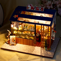 Wooden Mini Doll House DIY Small House Kit 3D Puzzle Assembly Model Building Room Bedroom With Furniture LED Dollhouse Xmas Gift