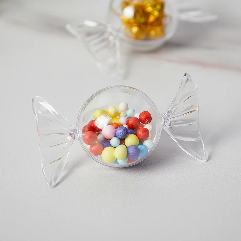 Boîtes à Bonbons en Plastique Transparentes, Boîte d'Emballage, Cadeau de Mariage pour Enfants, Décoration de ixPréChristophe, d'Anniversaire, 6/12 Pièces